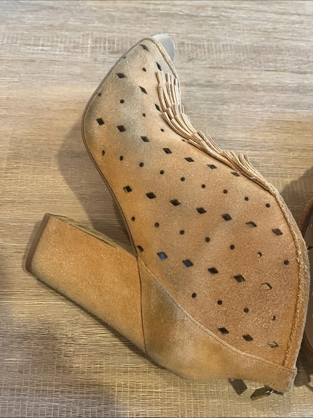 Jessica Simpson Fringe Suede Booties